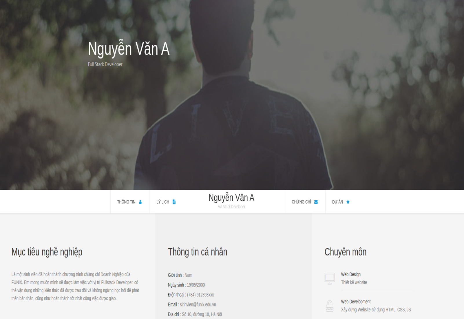  CV cá nhân